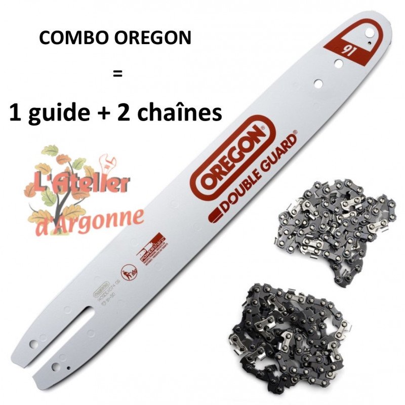 COMBO OREGON 1 guide 203SFHD025 + 2 chaînes 75DPX072E